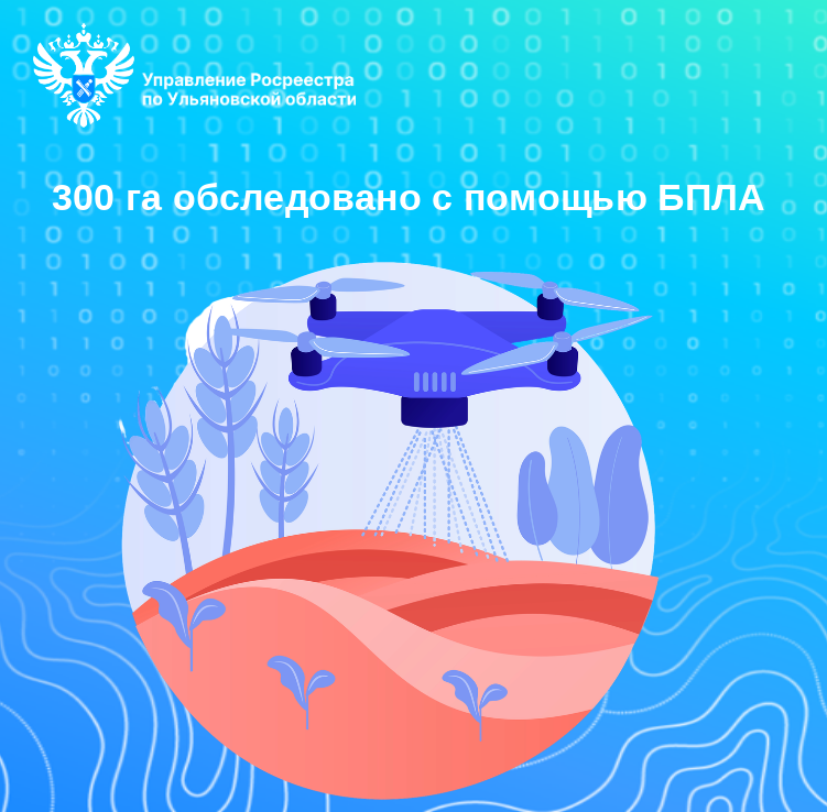 300 га обследовано Управлением Росреестра по Ульяновской области с помощью беспилотного летательного аппарата(БПЛА)..