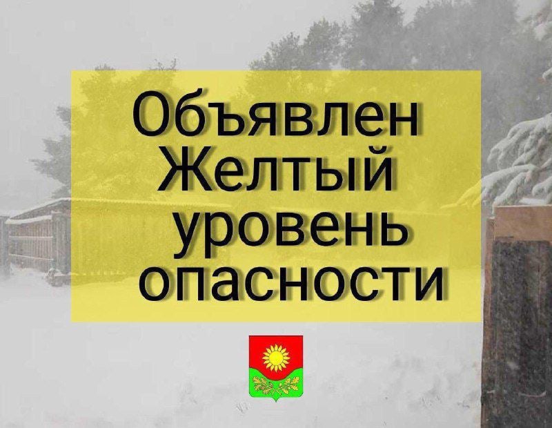 Объявляется «жёлтый» уровень опасности:.